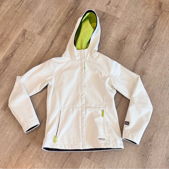 Women's Spyder White Fleece Lined Ski Jacket XTL 5000 Size 10 U S - Picture 1 of 9
